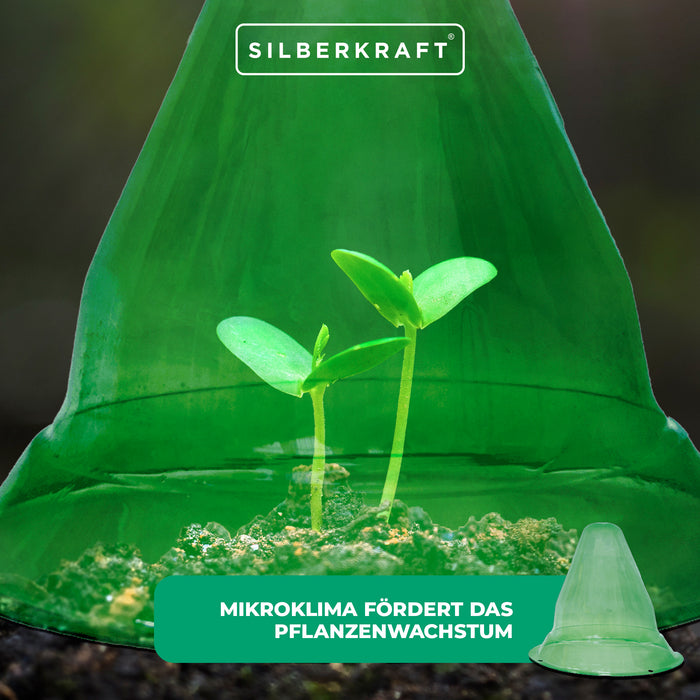 Chapeau végétal pour plantes à massif jeunes et petites : protection des plantes très efficace contre le soleil, le gel, le vent, la grêle et les escargots