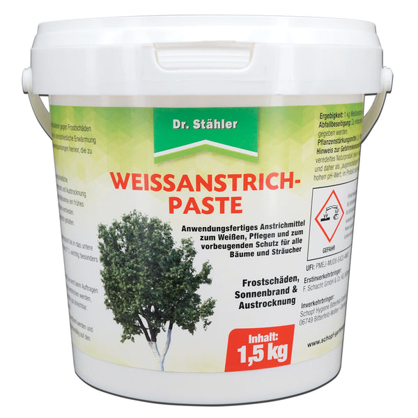 Protection efficace des arbres et arbustes : pâte de peinture blanche contre les dommages causés par le gel - Silberkraft
