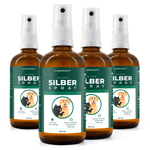 Spray d'argent colloïdal 100 ml - Spray pour la cicatrisation des plaies - Soin de la peau en cas d'infestation de vermine, démangeaisons, infections, inflammations - pour chiens, chats, rongeurs et autres animaux domestiques - Silberkraft