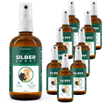 Spray d'argent colloïdal 100 ml - Spray pour la cicatrisation des plaies - Soin de la peau en cas d'infestation de vermine, démangeaisons, infections, inflammations - pour chiens, chats, rongeurs et autres animaux domestiques - Silberkraft