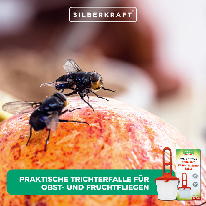 Universal Obst- und Fruchtfliegenfalle - Zum Befüllen mit einem Lockstoff gegen Fruchtfliegen - Silberkraft
