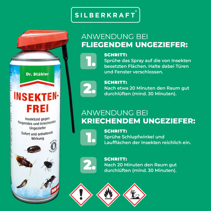 Spray anti-insectes efficace : Insecticide universel à action instantanée contre les insectes volants et rampants dans la maison