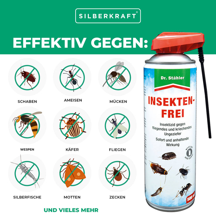 Spray anti-insectes efficace : Insecticide universel à action instantanée contre les insectes volants et rampants dans la maison