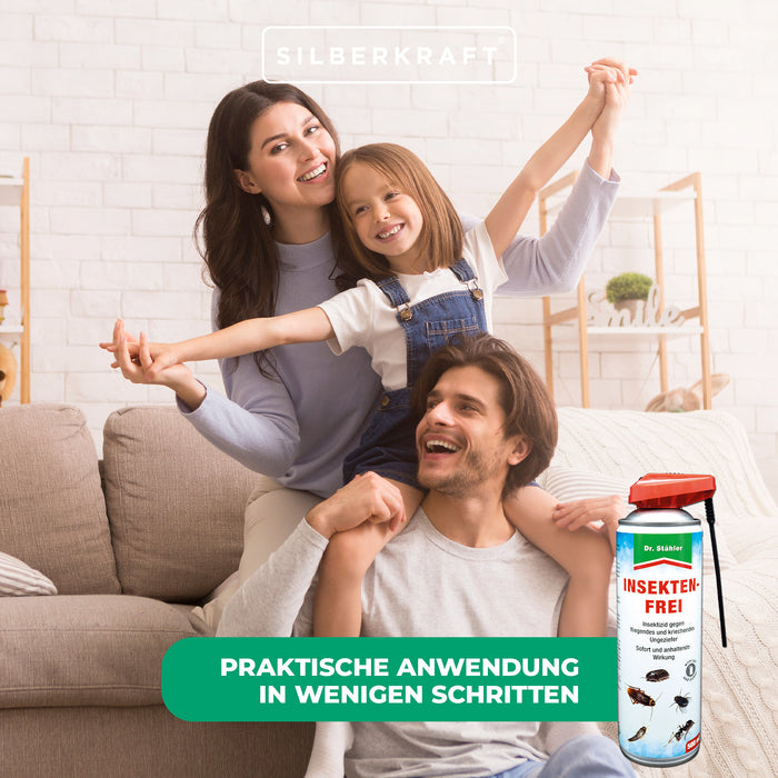 Spray anti-insectes efficace : Insecticide universel à action instantanée contre les insectes volants et rampants dans la maison