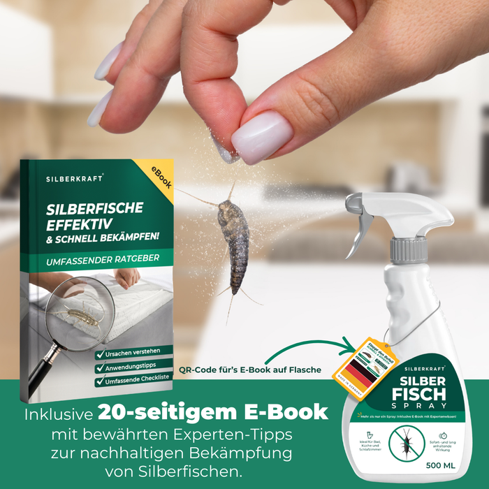 Spray anti-poissons d'argent 500 ml, livre électronique inclus