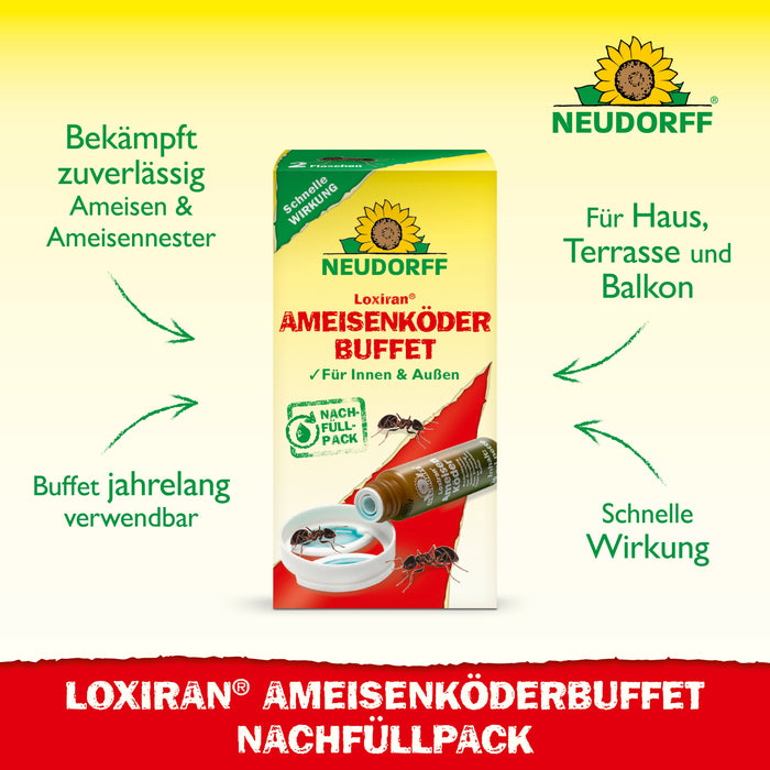 Recharge buffet d'appâts pour fourmis Neudorff Loxiran - Silberkraft