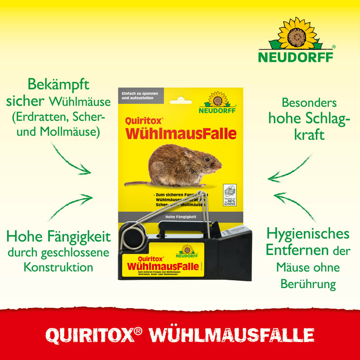 Piège à campagnols Neudorff Quiritox - Silberkraft