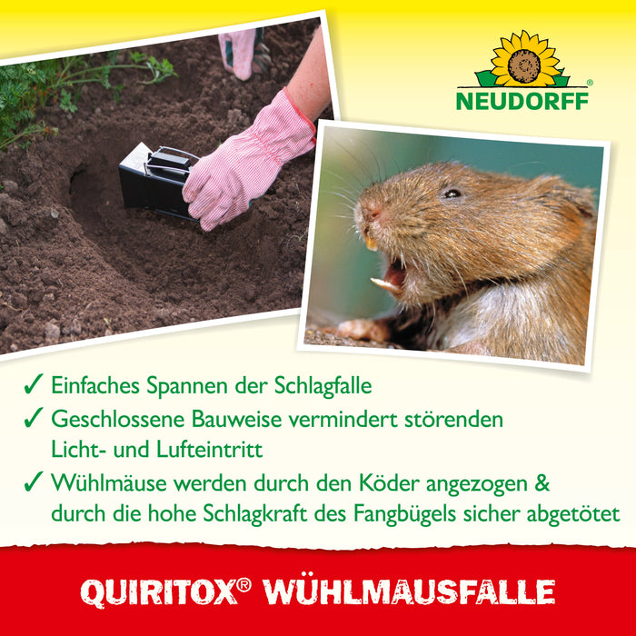 Piège à campagnols Neudorff Quiritox - Silberkraft