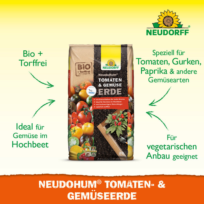 Neudorff NeudoHum Terreau pour tomates et légumes - Silberkraft