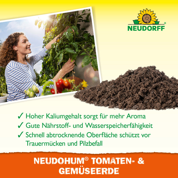Neudorff NeudoHum Terreau pour tomates et légumes - Silberkraft