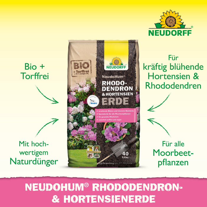 Neudorff NeudoHum Terreau pour rhododendrons et hortensias - Silberkraft