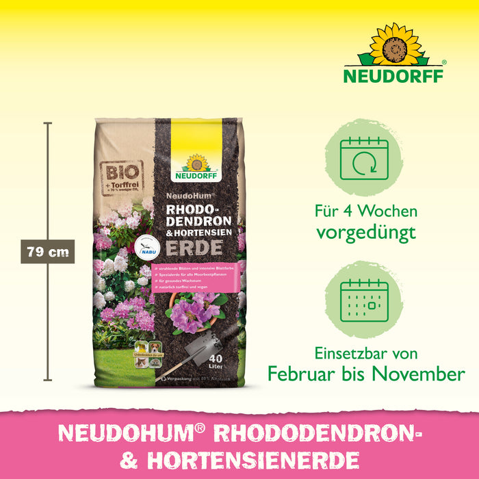 Neudorff NeudoHum Terreau pour rhododendrons et hortensias - Silberkraft