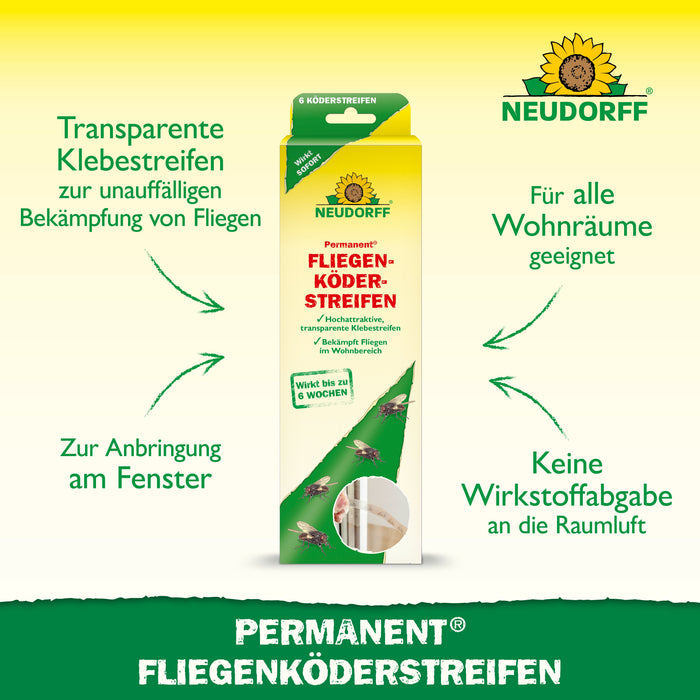 Bandes d'appâts anti-mouches permanentes Neudorff - Silver Power