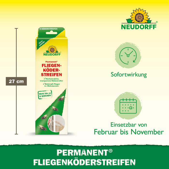 Bandes d'appâts anti-mouches permanentes Neudorff - Silver Power