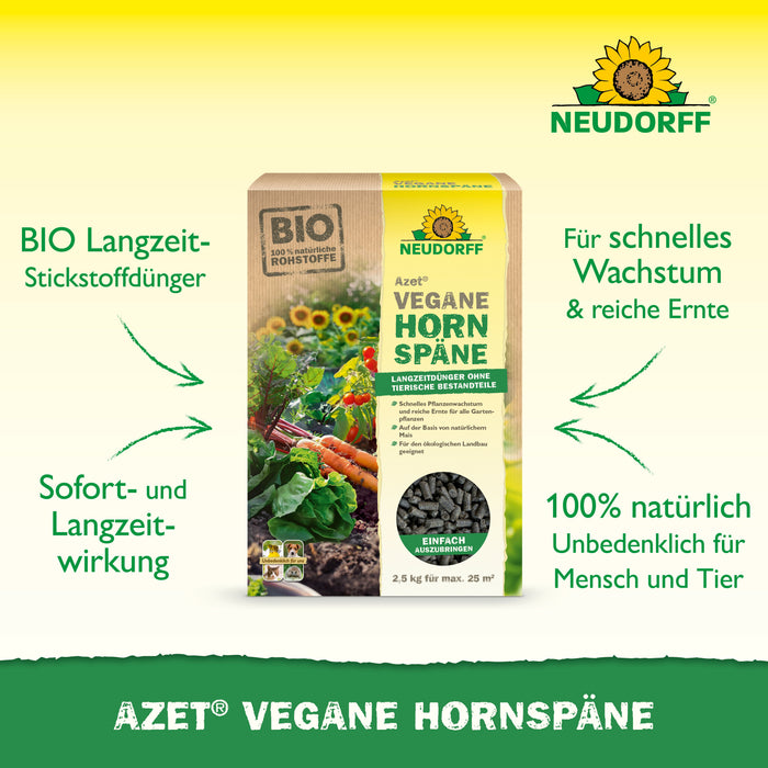 Copeaux de corne végétaliens Neudorff Azet - Silberkraft