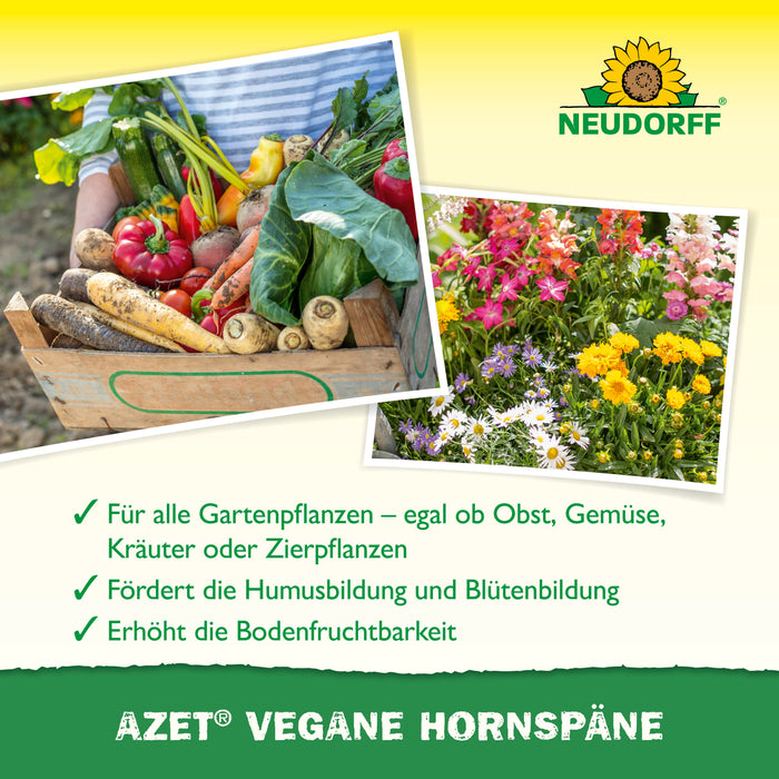 Copeaux de corne végétaliens Neudorff Azet - Silberkraft