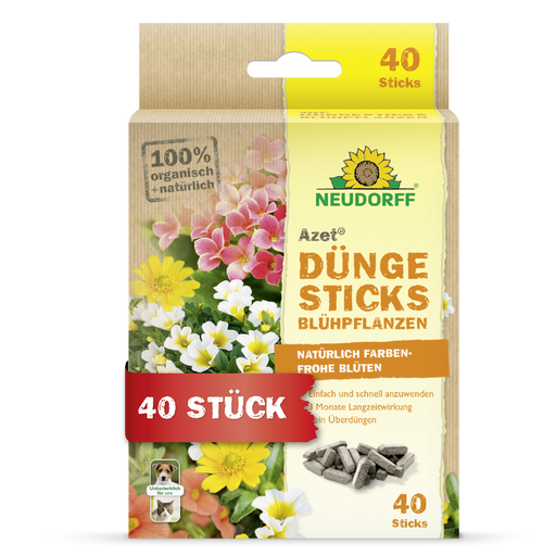 Neudorff Azet bâtons d'engrais pour plantes à fleurs - Silberkraft