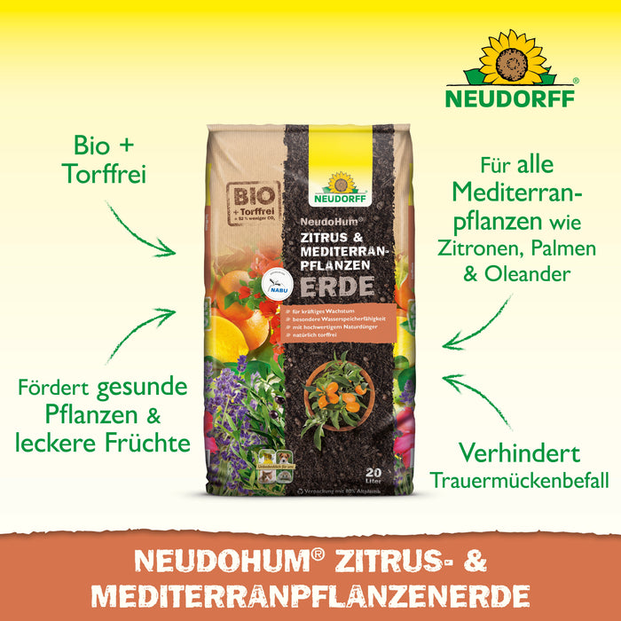 Terreau Neudorff NeudoHum pour agrumes et plantes méditerranéennes - Silberkraft