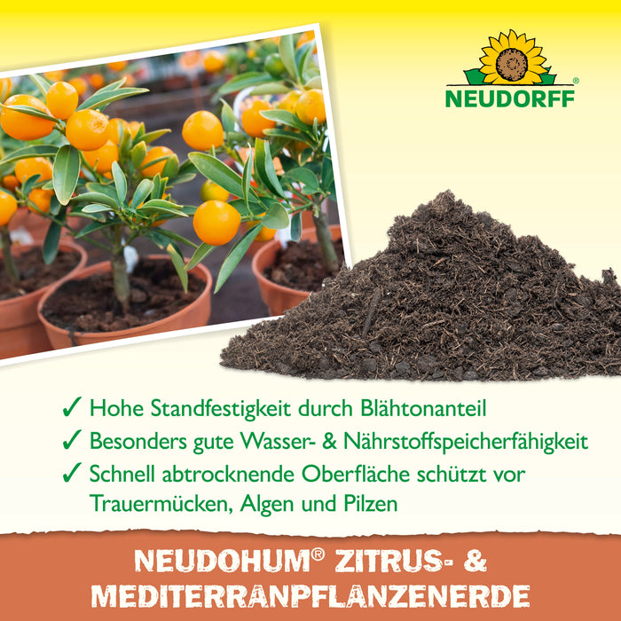 Terreau Neudorff NeudoHum pour agrumes et plantes méditerranéennes - Silberkraft
