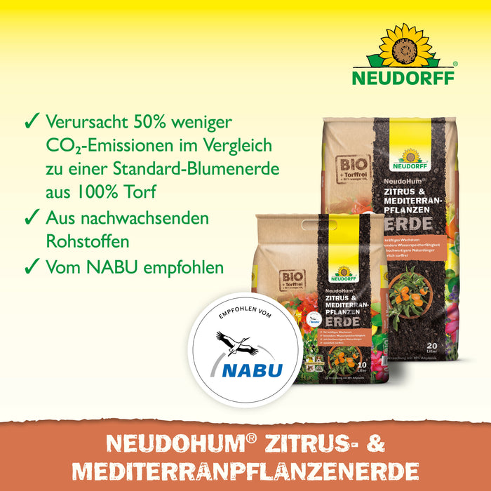 Terreau Neudorff NeudoHum pour agrumes et plantes méditerranéennes - Silberkraft