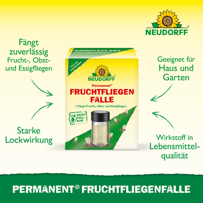 Piège permanent à mouches des fruits Neudorff - Silberkraft