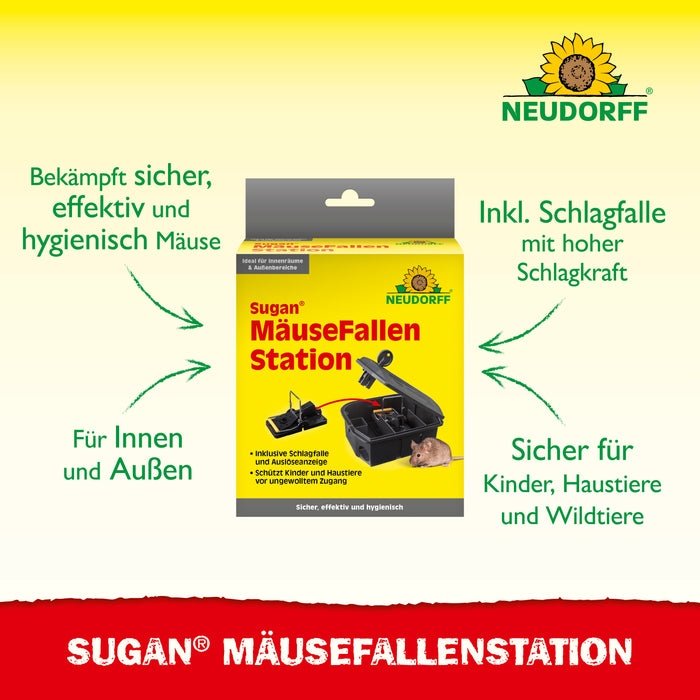 Station d'appât et appât odorant Neudorff Sugan pour souris