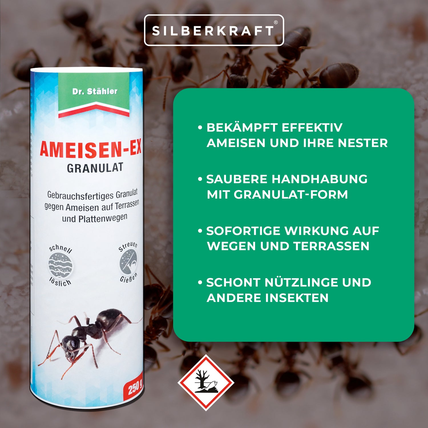 Granules anti-ex éprouvés pour une défense efficace contre les nuisibles