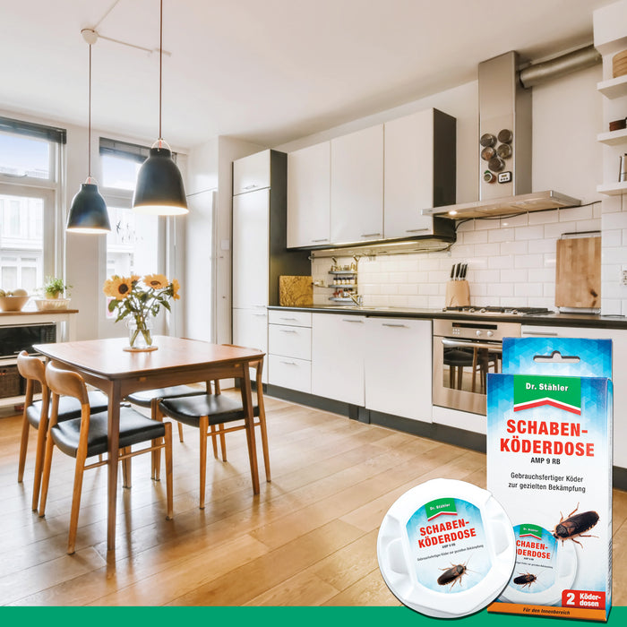 Boîte d'appât pour blattes d'intérieur contre la blatte germanique, la blatte commune et la blatte américaine