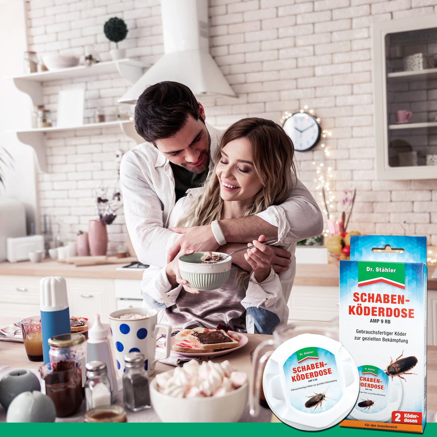 Boîte d'appât pour blattes d'intérieur contre la blatte germanique, la blatte commune et la blatte américaine