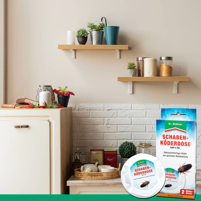 Boîte d'appât pour blattes d'intérieur contre la blatte germanique, la blatte commune et la blatte américaine