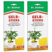 Bâtonnets jaunes efficaces pour lutter contre les insectes volants comme les aleurodes, les moucherons fongiques et les pucerons