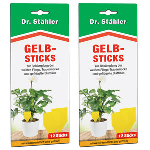 Effektive Gelbsticks zur Bekämpfung fliegender Insekten wie die weiße Fliege, Trauermücke & Blattlaus - Silberkraft