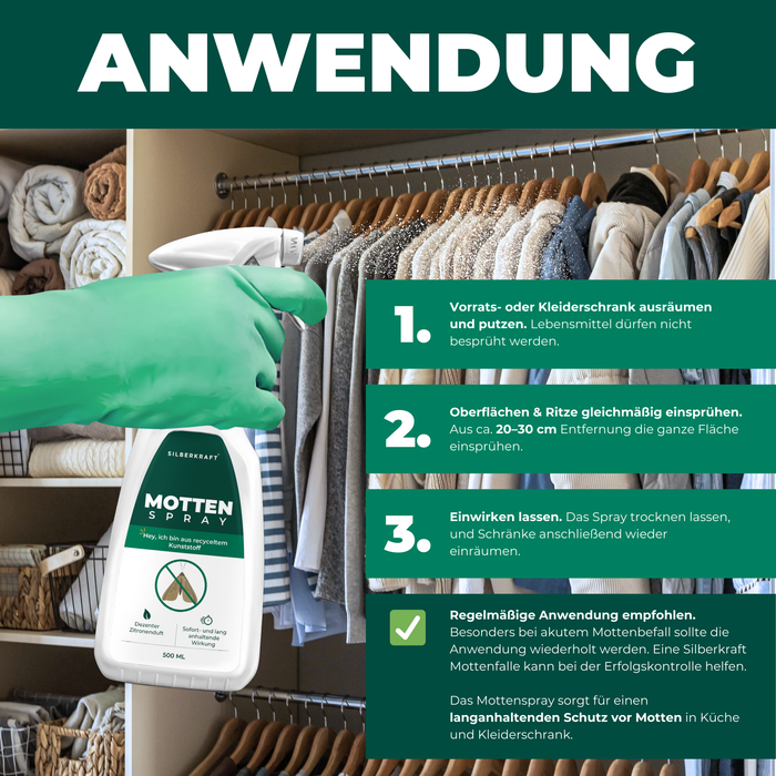 Spray anti-mites contre les vêtements et les mites alimentaires