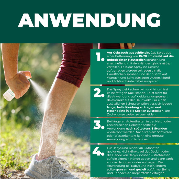 Zeckenspray Zeckenschutz - Anti Zecken Spray - Silberkraft