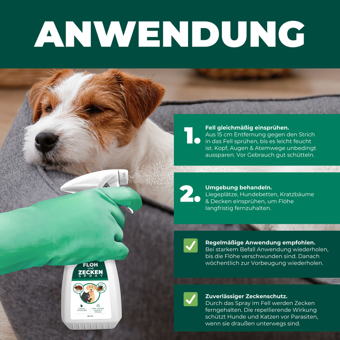 Spray anti-puces et anti-tiques pour chiens et chats