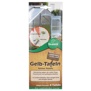 Silence Gelbtafeln (klein): Optimales Monitoring gegen die weiße Fliege, Trauermücke und Blattlaus - Silberkraft