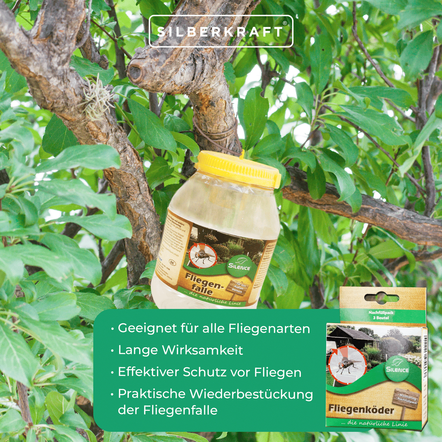 Pack recharge piège à mouches Silence : pour rééquiper le piège à mouches Silence