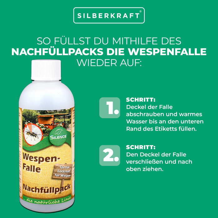 Recharge piège à guêpes Silence : protection efficace contre les guêpes gênantes