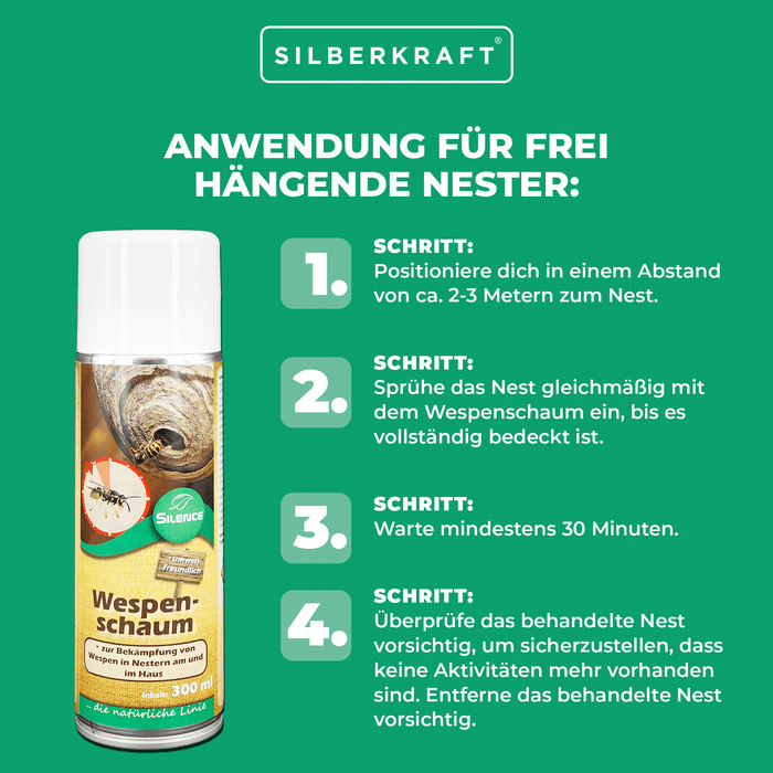 Mousse guêpe Silence : Mousse prête à l'emploi pour lutter contre les nids de guêpes