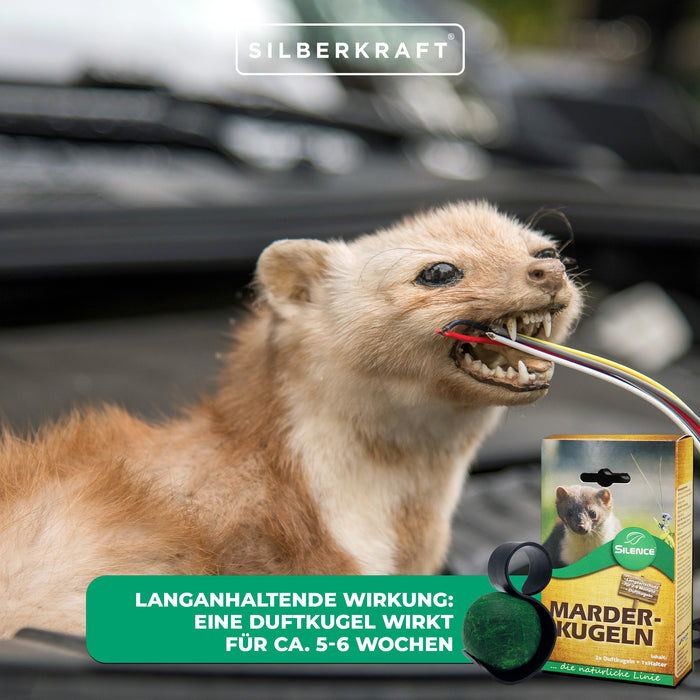 Boules parfumées Silence martre : protection efficace à long terme contre les dégâts causés par les martres sur la voiture