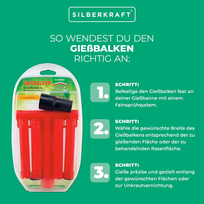 Barre d'arrosage pour un arrosage précis et une destruction des mauvaises herbes dans le jardin