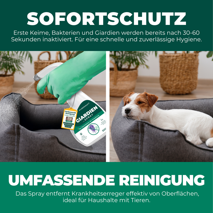 Spray anti-Giardia contre les bactéries, les virus et les champignons, y compris un eBook gratuit