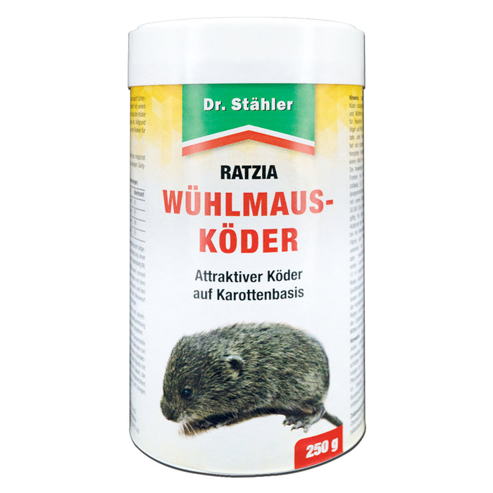 Wühlmausköder Ratzia: Effektiver Wühlmausköder auf Karottenbasis - Silberkraft