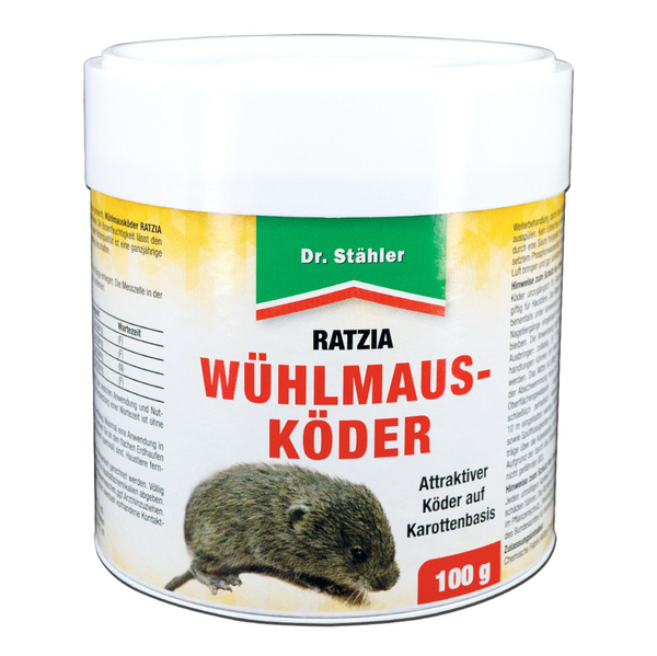 Appât pour campagnols Ratzia : Appât efficace pour campagnols à base de carottes - Silberkraft
