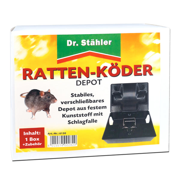 Dépôt d'appâts pour rats efficace avec piège à pression pour l'intérieur et l'extérieur - Silberkraft