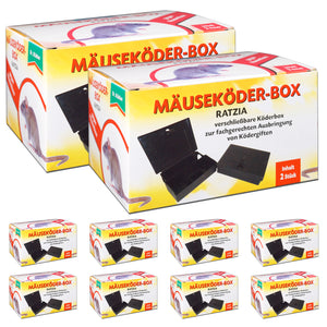 Ratzia Mäuseköder-Box: Effektive Mäusebekämpfung für Innen- und Außenbereich - Silberkraft