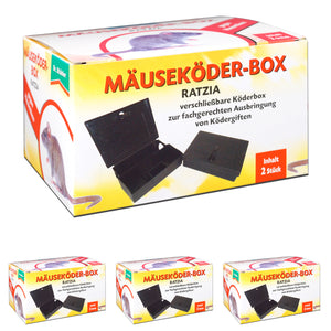 Ratzia Mäuseköder-Box: Effektive Mäusebekämpfung für Innen- und Außenbereich - Silberkraft