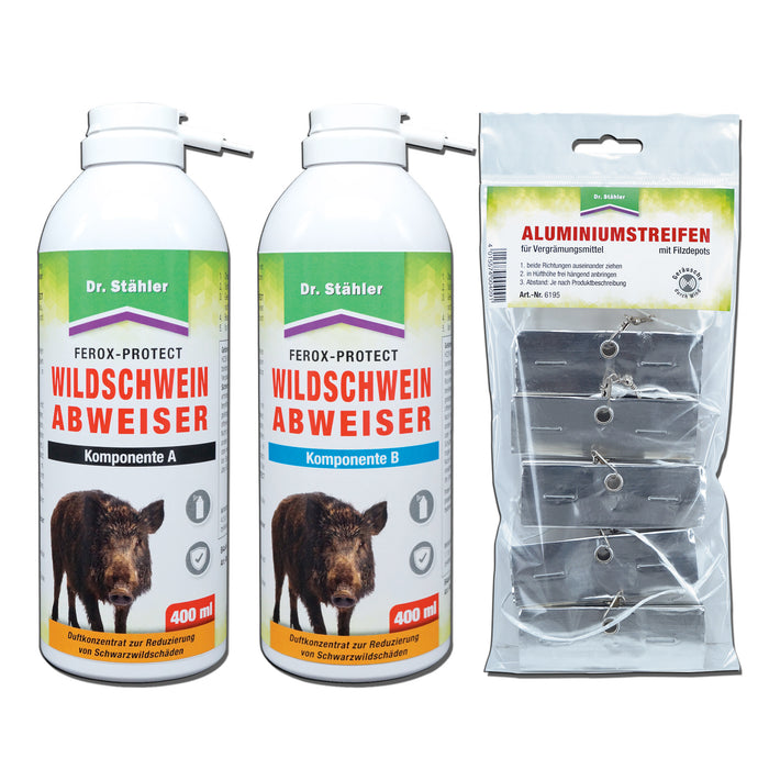 Ferox-Protect Wildschweinabweiser Spray-Set: Zuverlässige Vertreibung von Wildschweinen - Silberkraft