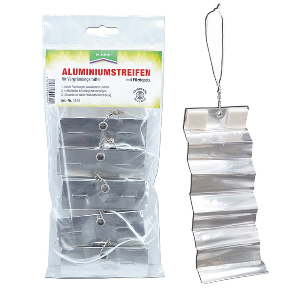Bandes d'aluminium Ferox-Protect avec dépôts de feutre - comme matériau de support pour le spray répulsif contre les sangliers - Silberkraft