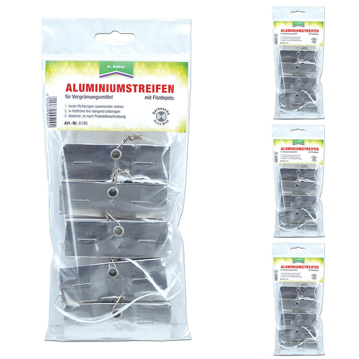 Bandes d'aluminium Ferox-Protect avec dépôts de feutre - comme matériau de support pour le spray répulsif contre les sangliers - Silberkraft